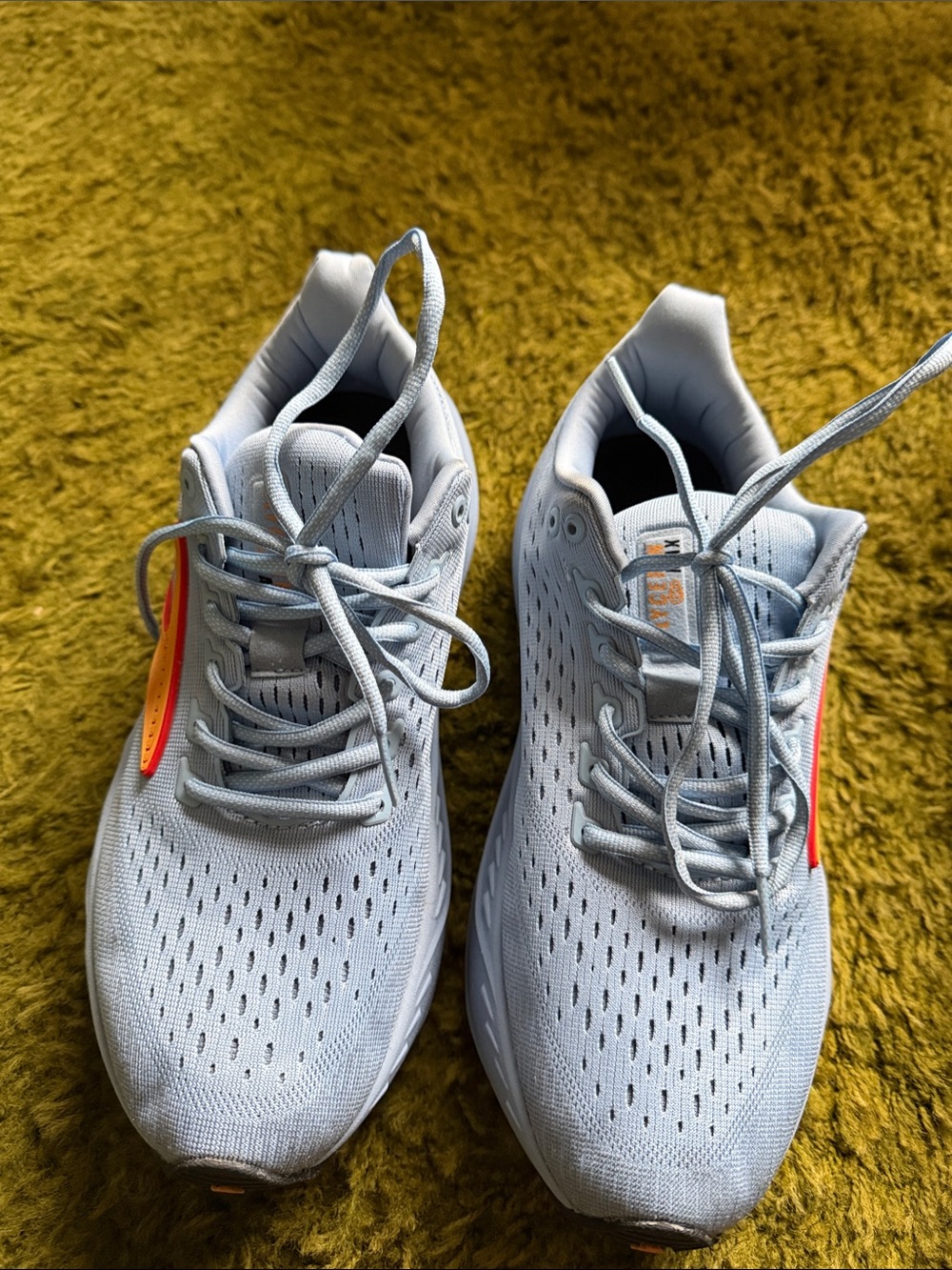 Brooks Running Sneakers, Light blue with Orange Accent